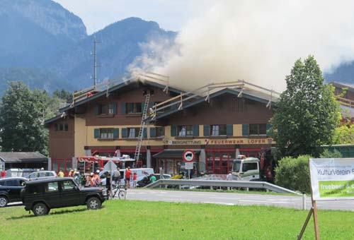 Brand Feuerwehrhaus am 5. Juli 2012