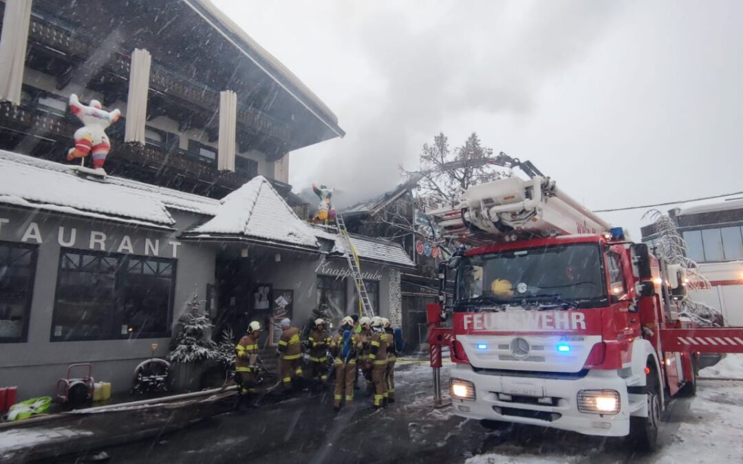Hotelbrand in Saalbach-Hinterglemm, am 07.02.2022