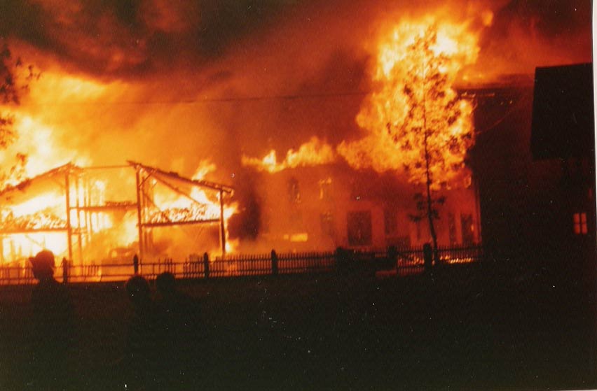 Brand Großtischlerei Stainer am 19.Juli 1979