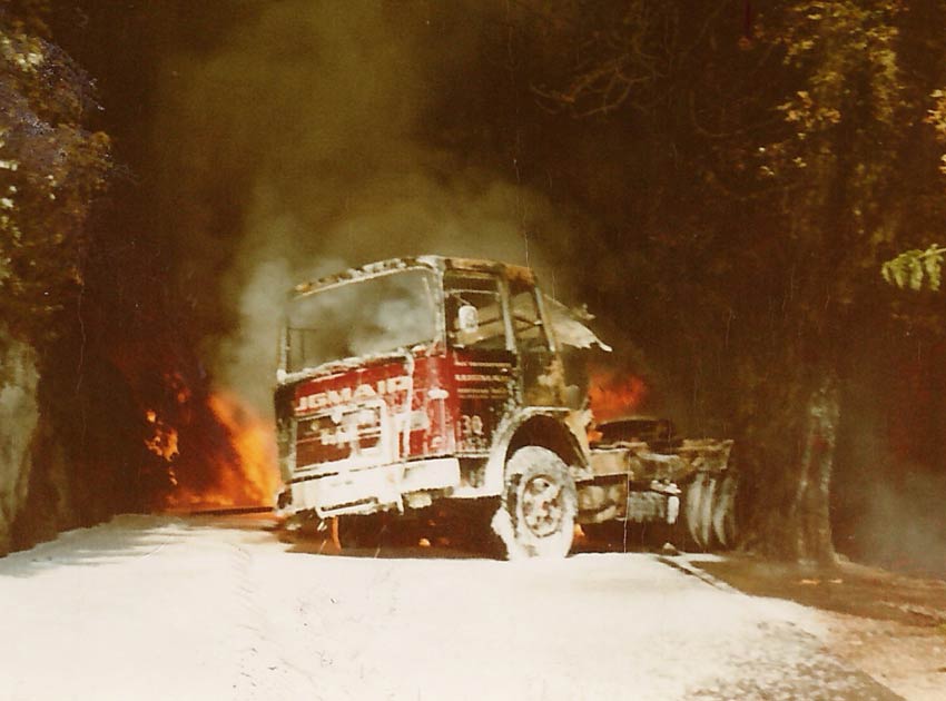 Unfall mit Tankwagenzug am 22. September 1971