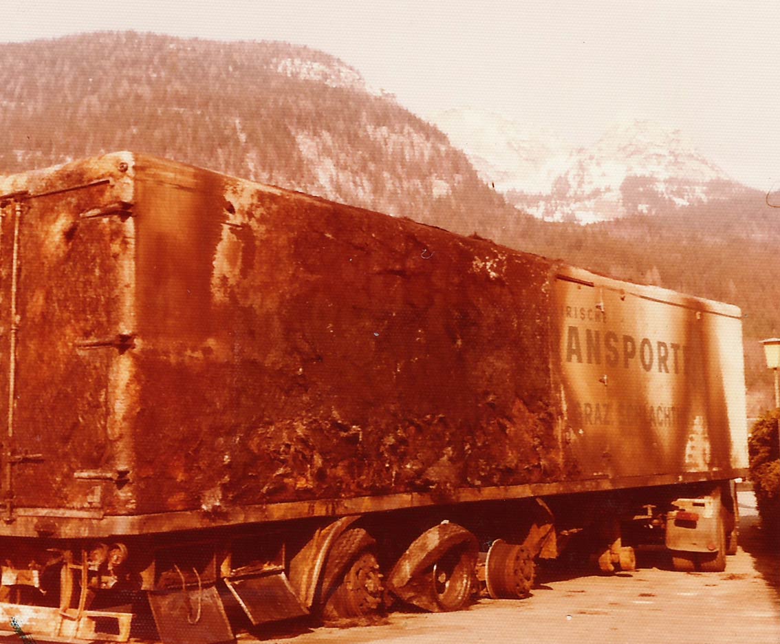 Unfall mit Kühlsattelschlepper am 01. April 1976